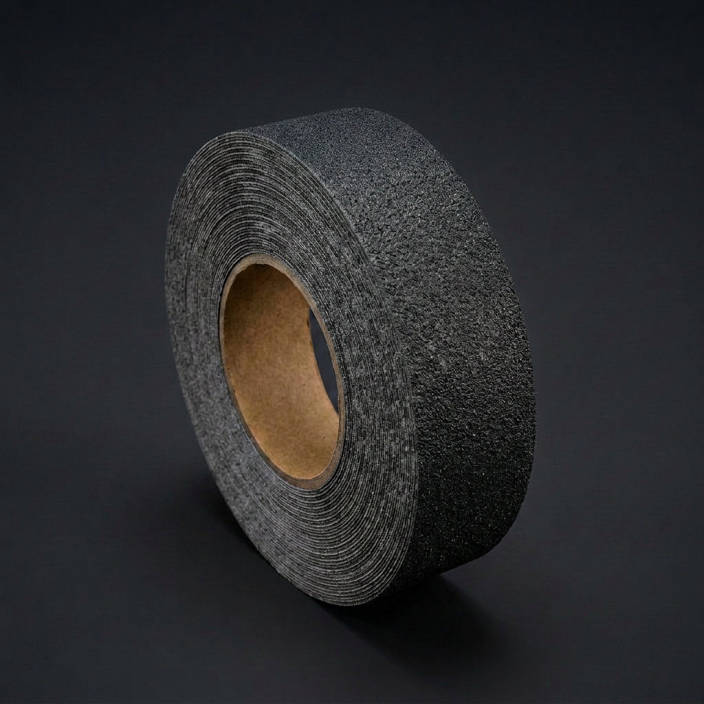 Breites schwarzes Antirutschband MA-WT-5411, 75mm, R13, hochbelastbar für Industrieeinsätze.