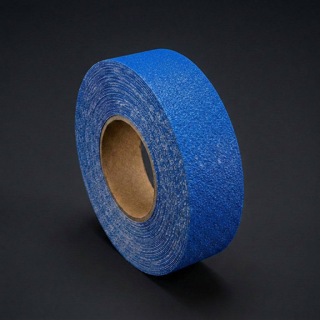 Breites blaues Antirutschband MA-WT-5411, 75mm, R13 Sicherheit, ideal für Industrie und Rampen.