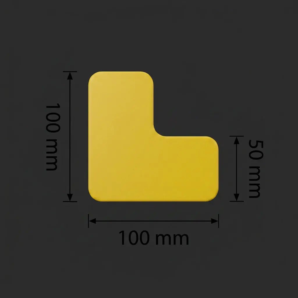 Stellplatzmarkierung L - Stück PVC – 25er Set (MA - WT - 5110) - Markiba