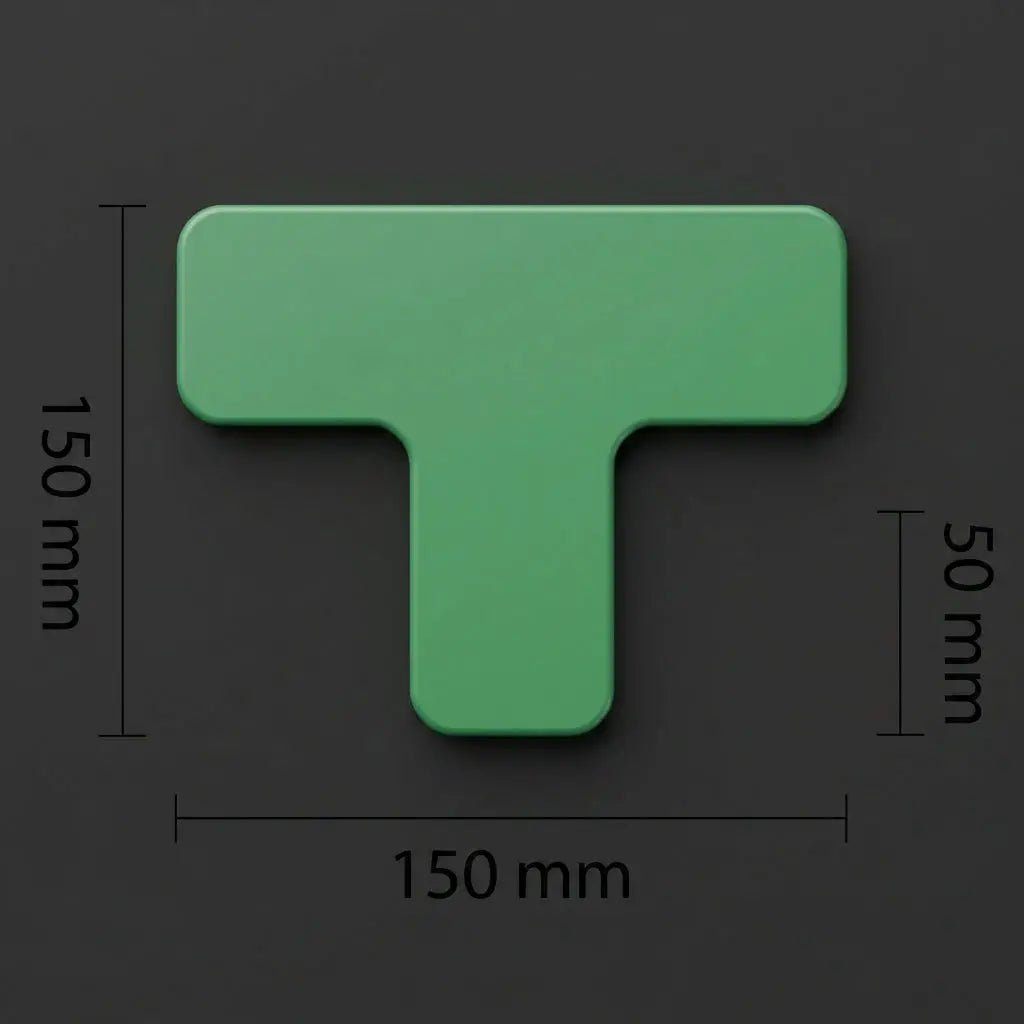 Stellplatzmarkierung T - Stück PVC – 25er Set (MA - WT - 5110) - Markiba
