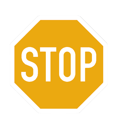 Markiba Verkehrszeichen Stop Orange Transparent